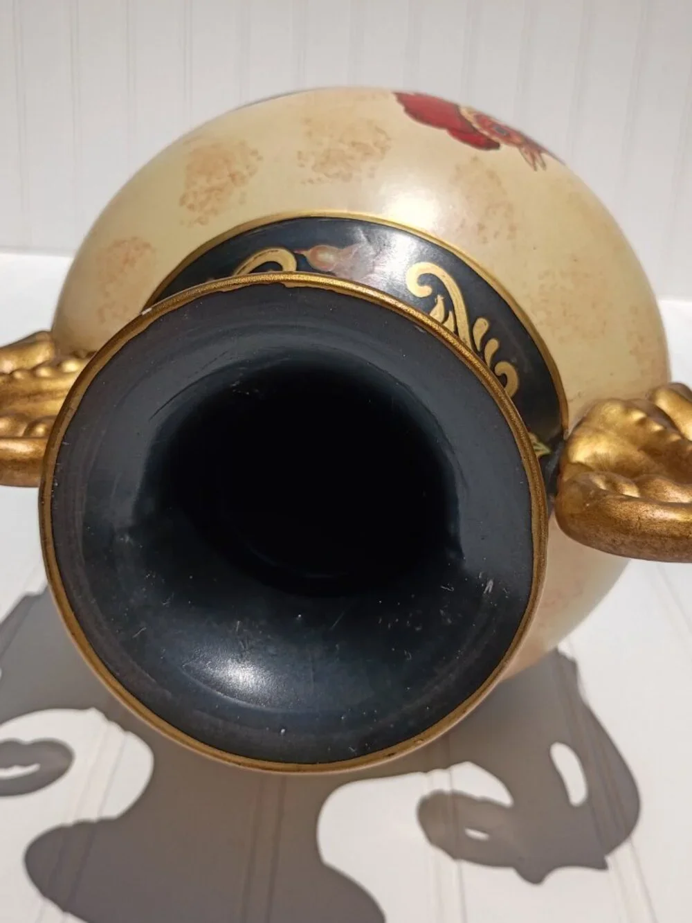 Vtg La Dolce Vita Ja Designs Antique Rooster Collection Ceramic Vase Urn 15.5